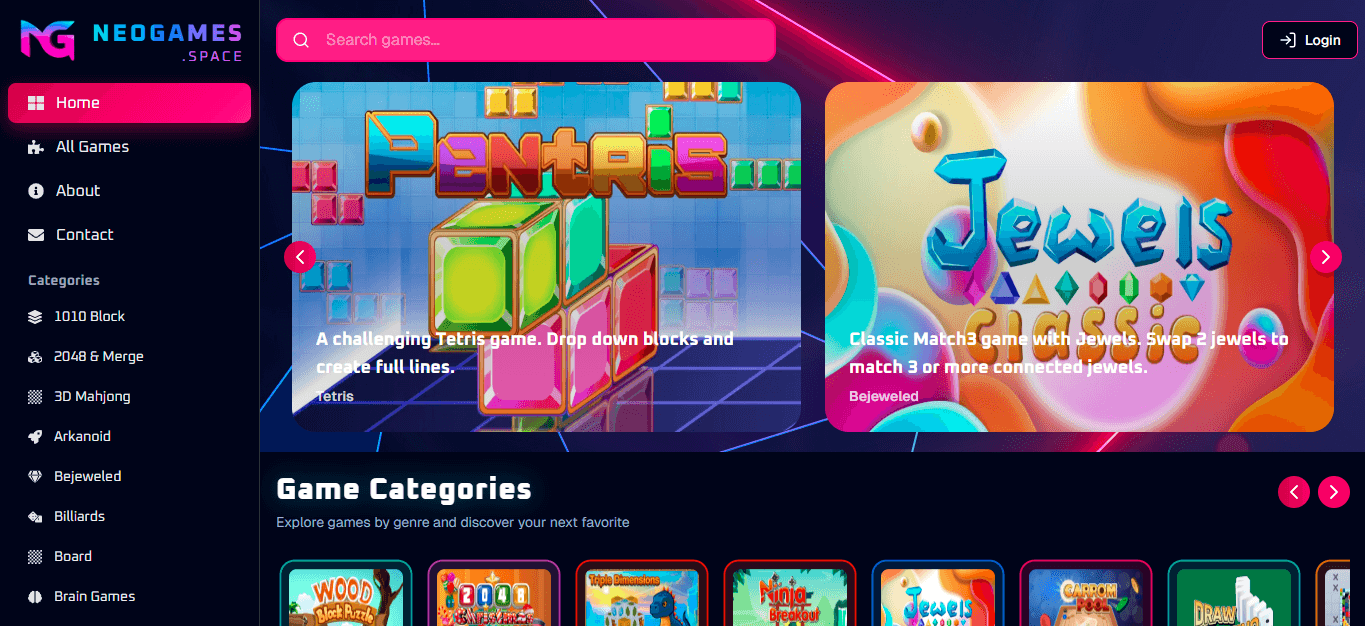 NeoGames HTML5 Games Platform